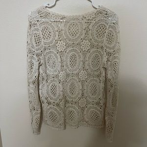 Off white embroidered top